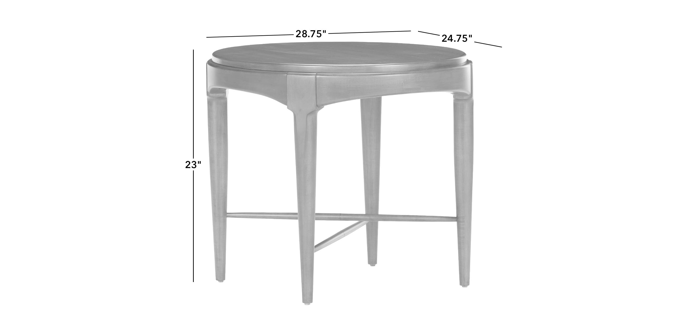 Draper Oval Wood Midcentury End Table_1