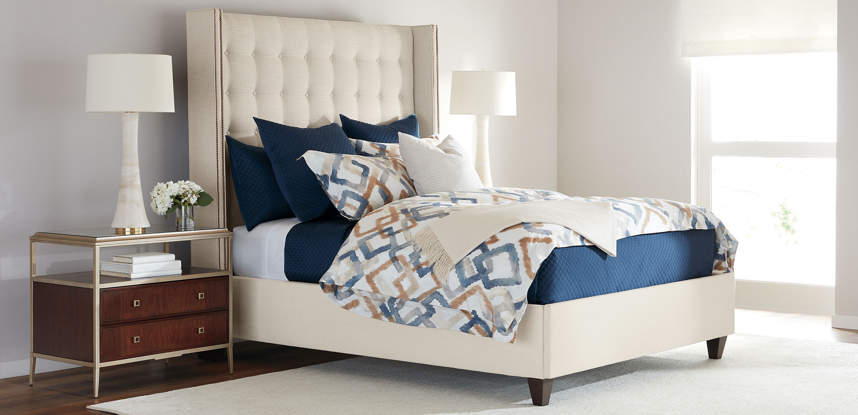 Salena Quilted Coverlet and Shams Set, Navy_8