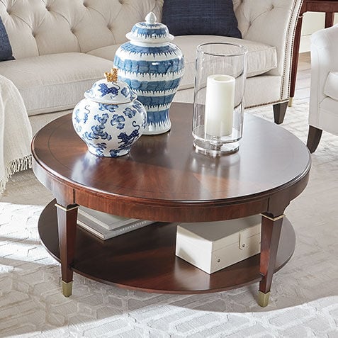 Ethan allen round coffee table new arrivals