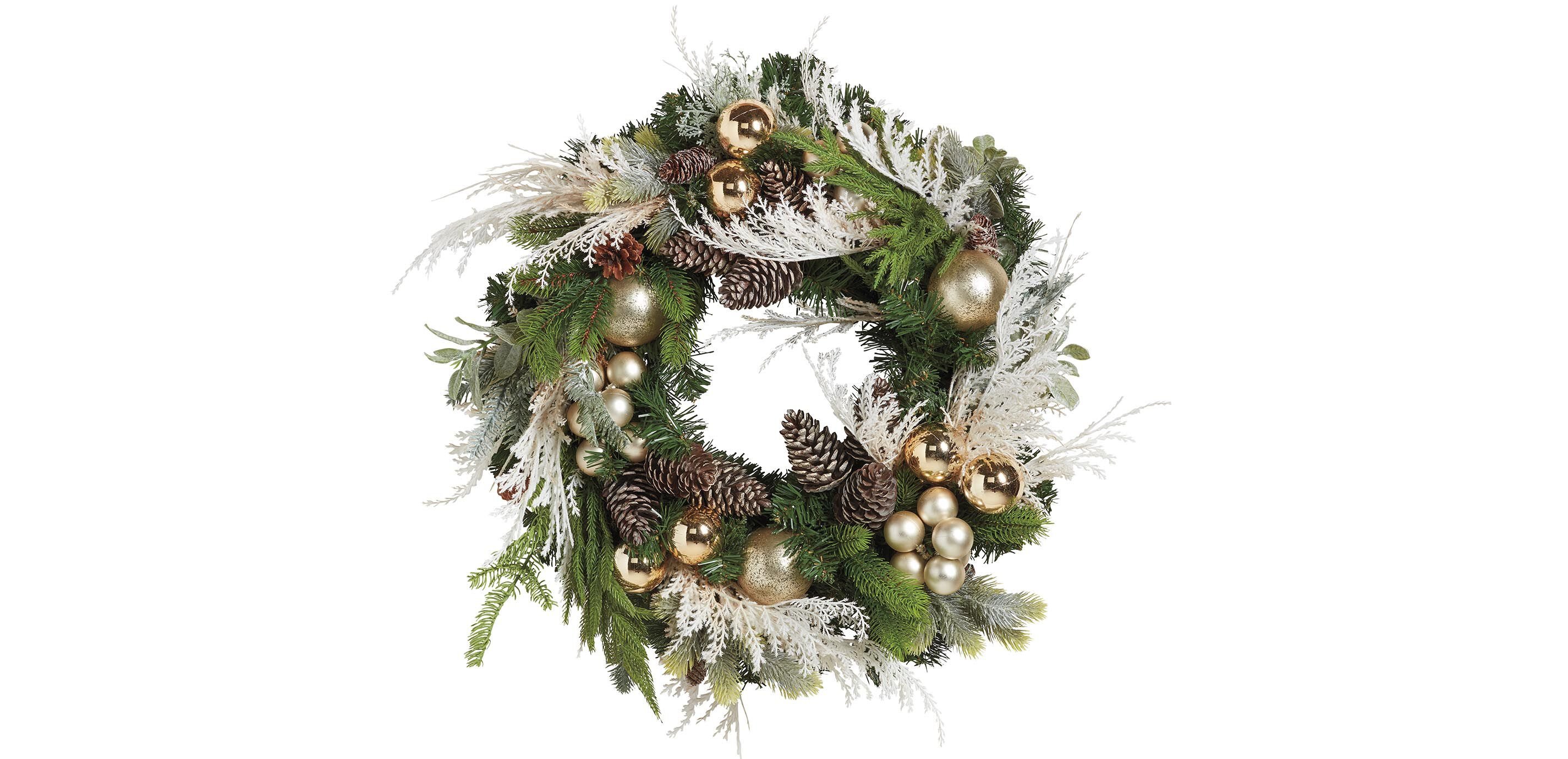 26" Champagne Holiday Wreath