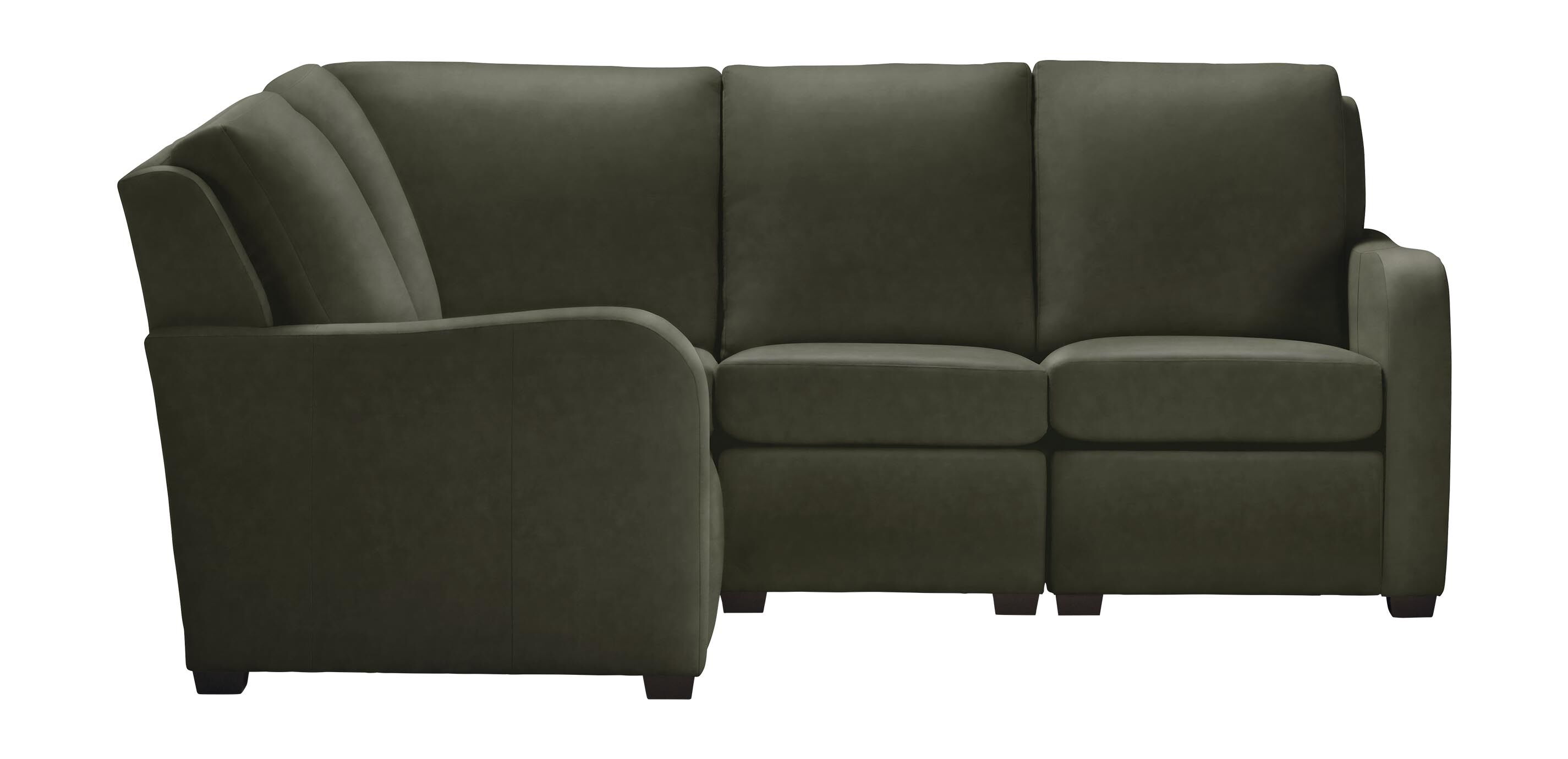 Jennings Leather Stationary Four-Piece Sectional