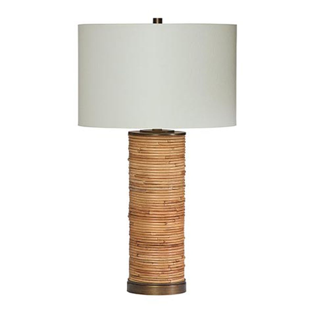 Marlie Rattan Column Table Lamp