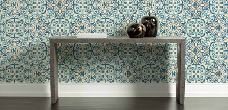 Florentine Moroccan Tile-Inspired Wallpaper | Ethan Allen