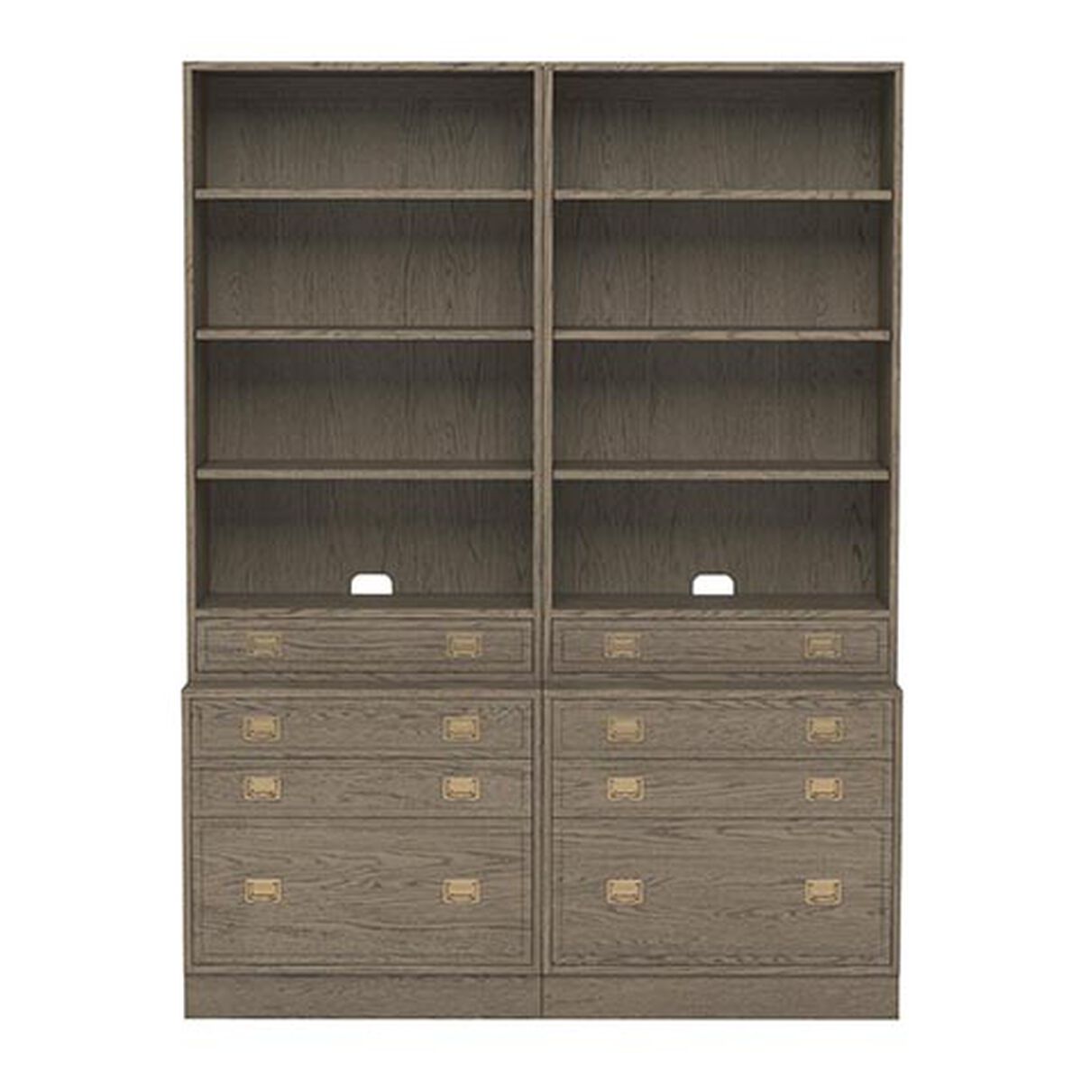 Callum Double Bookcase with File Cabinet