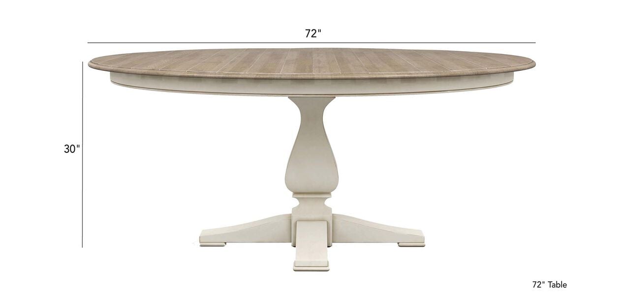 Cameron Rustic Round Dining Table, Round Rustic Dining Table For 6
