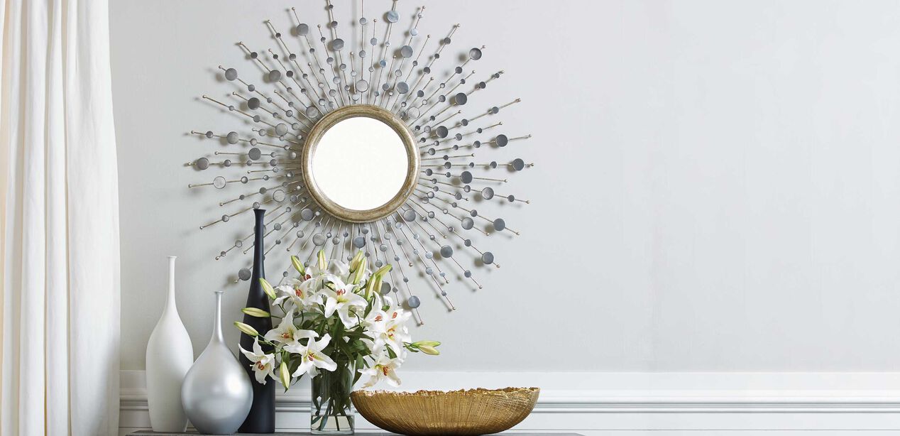 Silver Toned Soleil Mirror Mirrors Ethan Allen