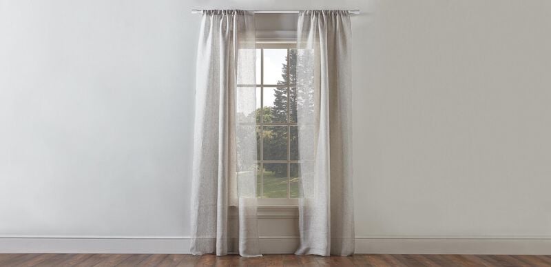 Sheer Linen Drapery Panel by Ethan Allen