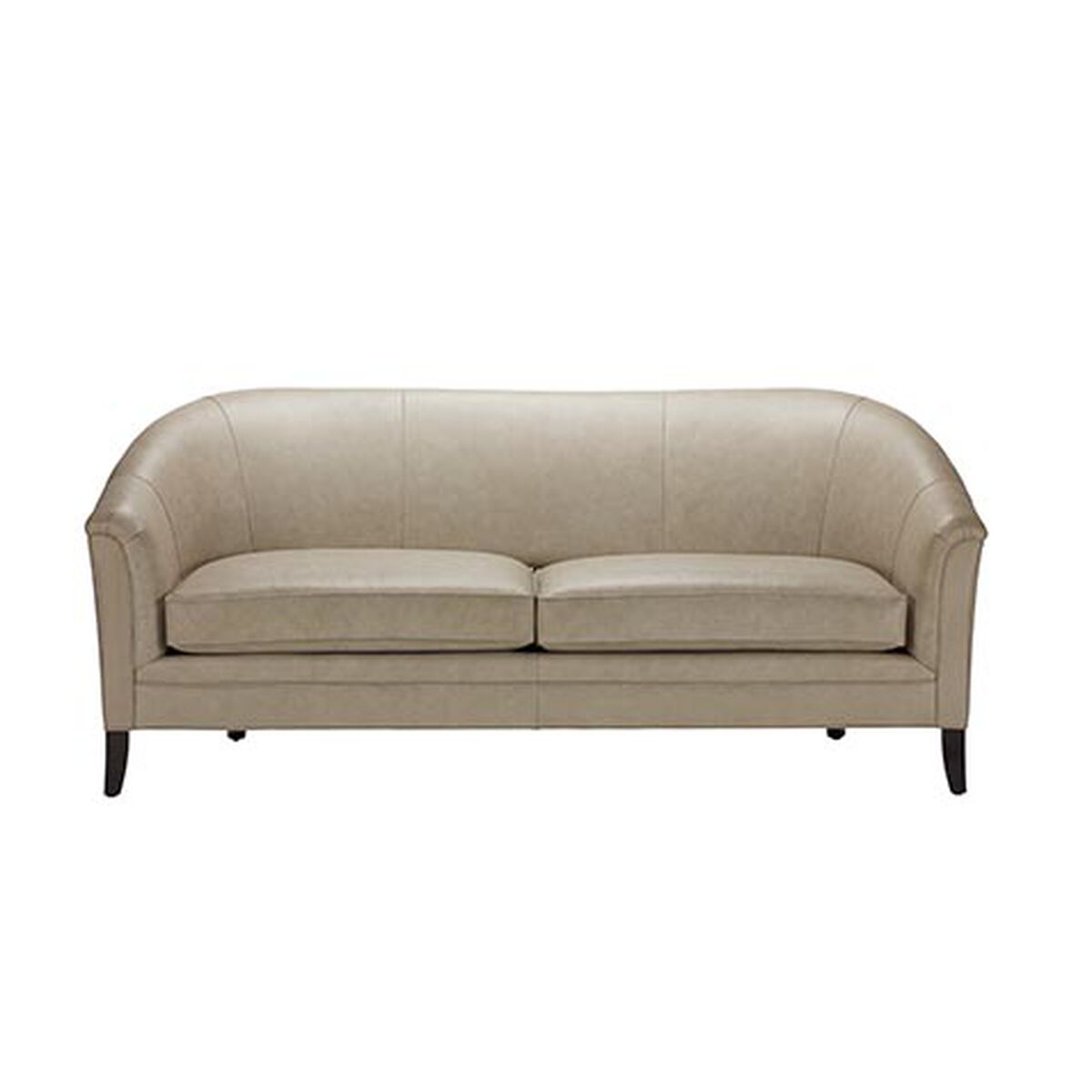 Nathalie Leather Barrel-Back Sofa