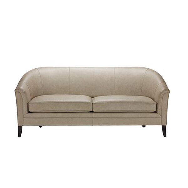 Nathalie Leather Barrel-Back Sofa