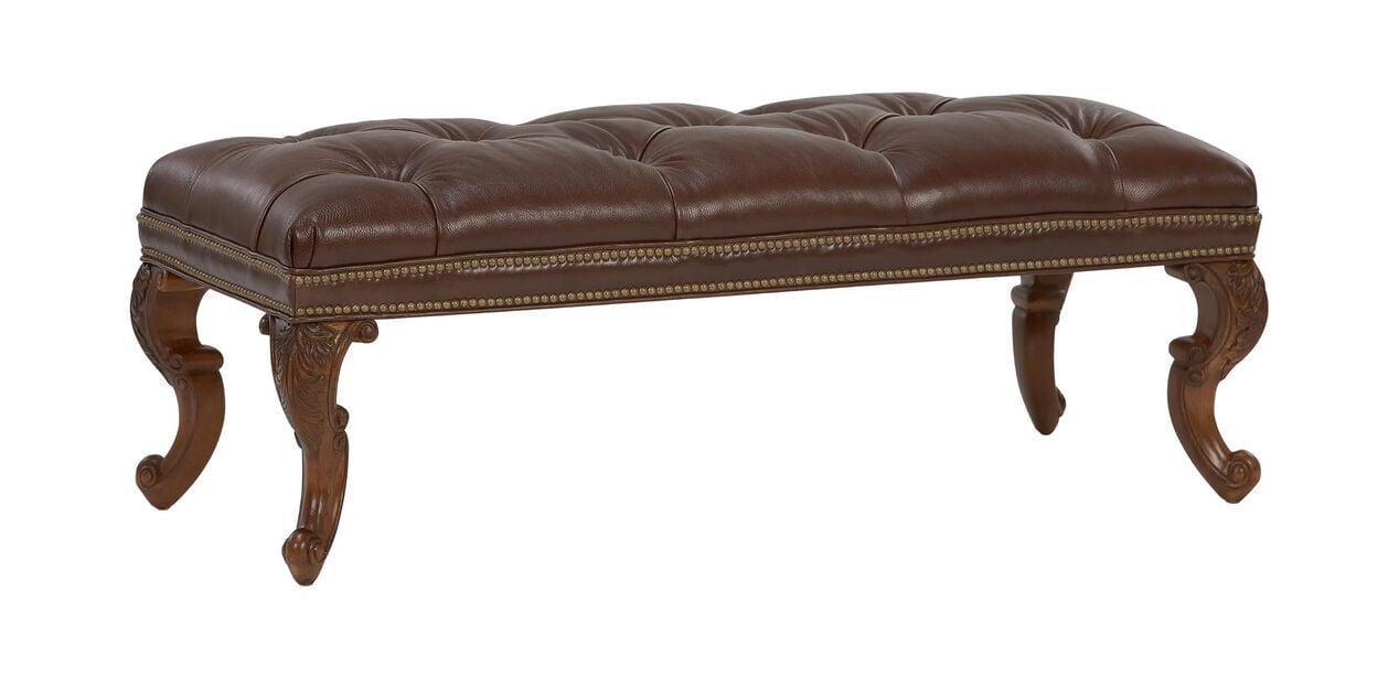 Landon Leather Benches Ottomans & Benches Ethan Allen