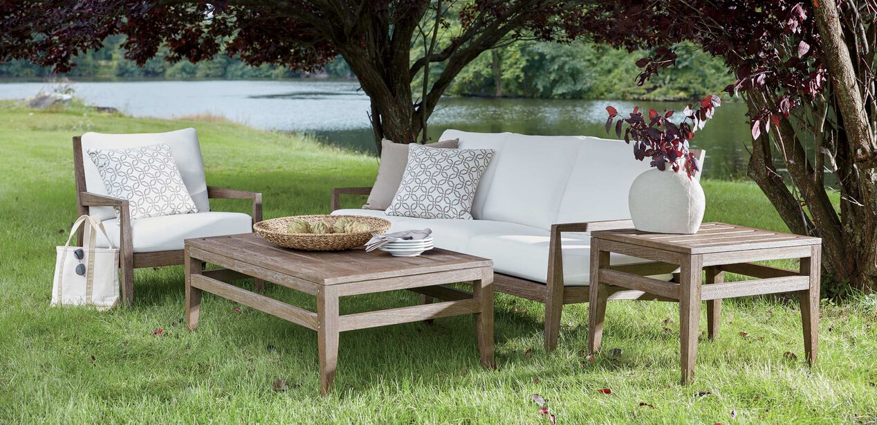 Bridgewater Cove Teak Outdoor Sofa Ethan Allen Outdoor Ethan Allen