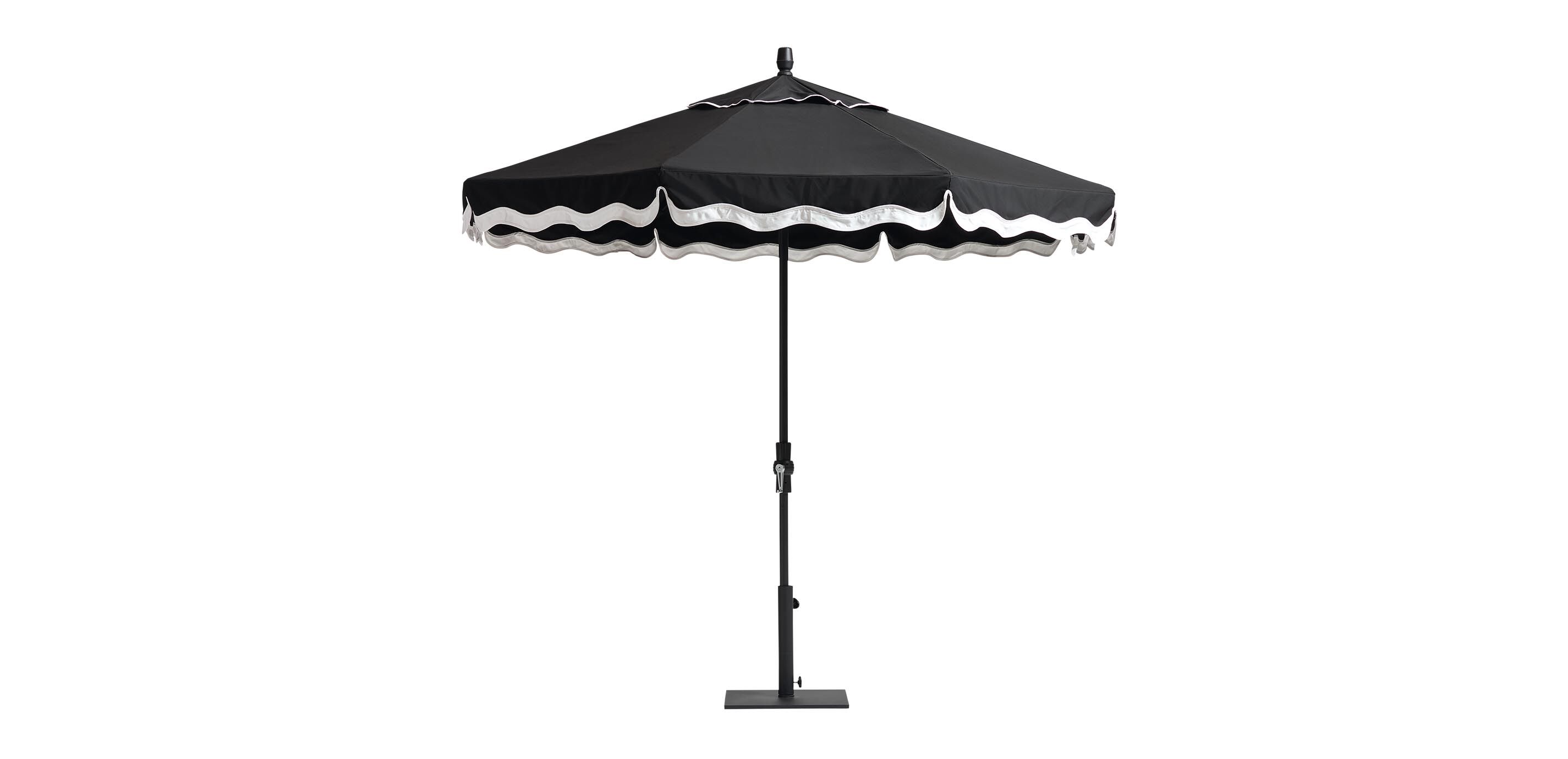 9' Collar-Tilt Umbrella with Wave Canopy