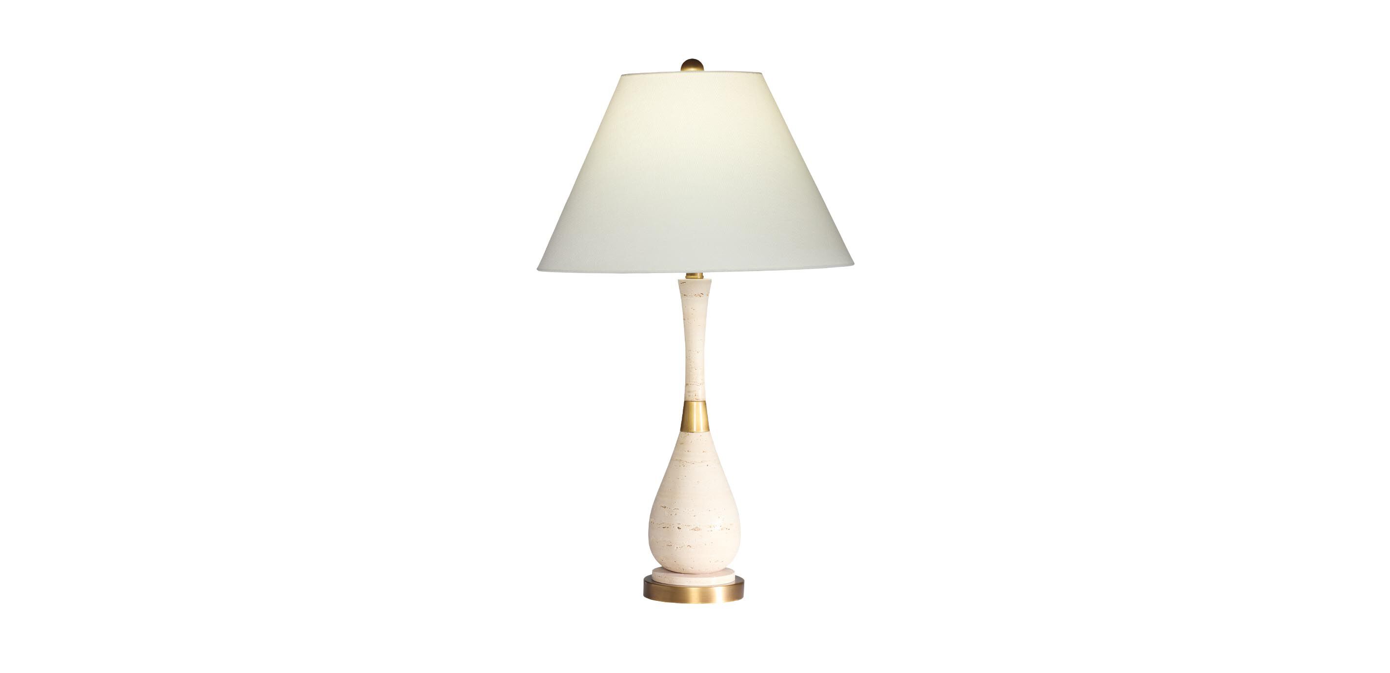 Gil Travertine Table Lamp 