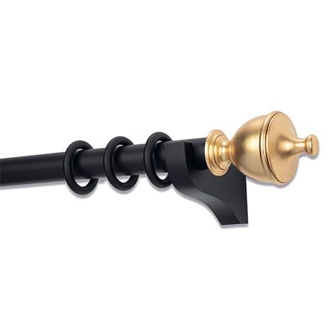 Drapery Hardware Set with Metallic Urn End Cap Finial image