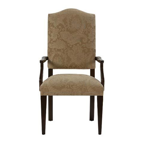 Hadley Dining Armchair: Serpentine Back, Tapered Leg image 207157