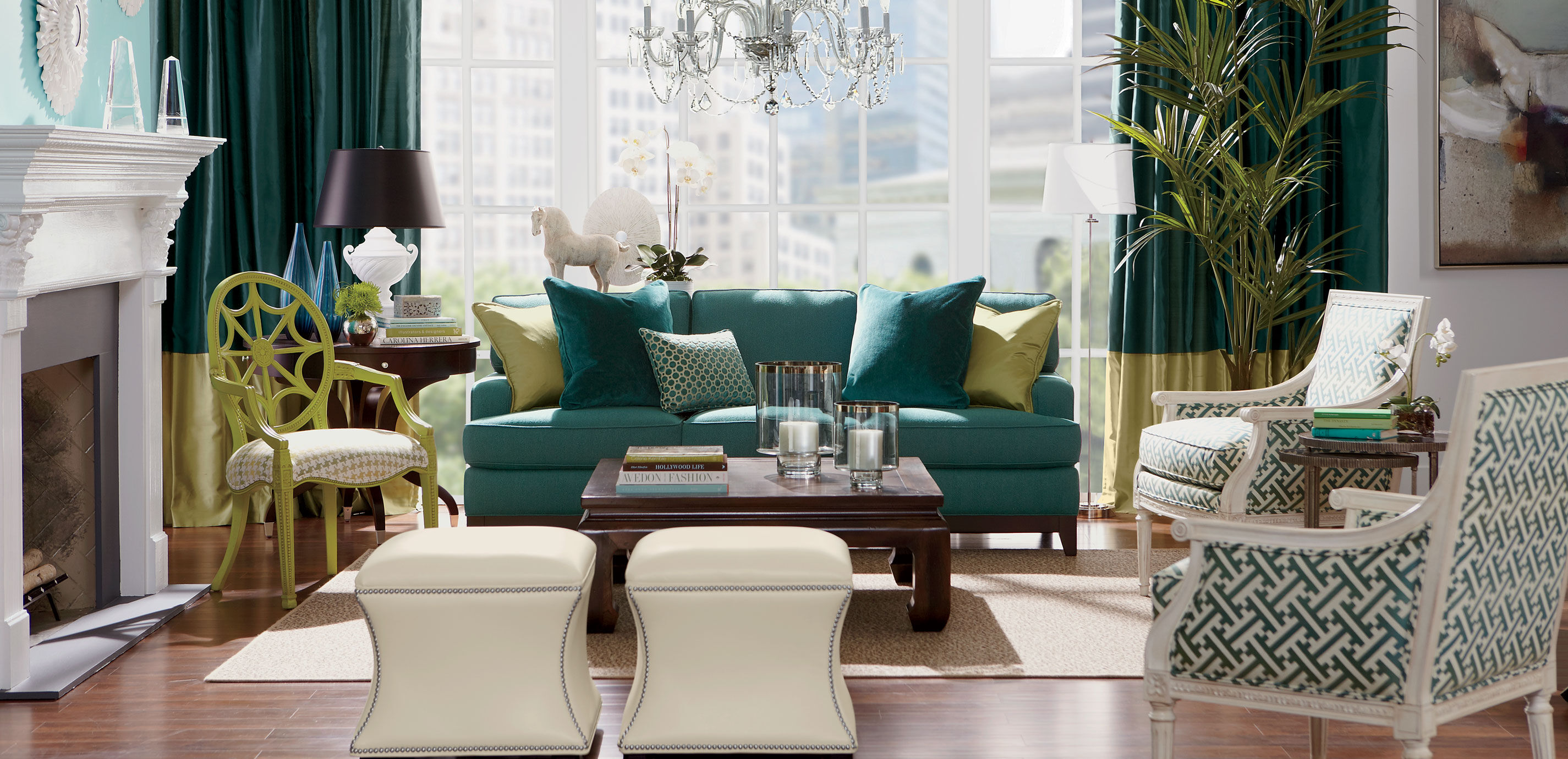 Small Teal Ribbed Vase_11