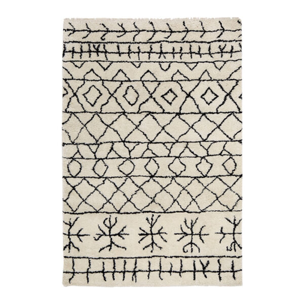 Primal Rug, Ivory/Black