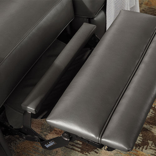 Conover Roll-Arm Wall-Reclining Modular Leather Sofa 