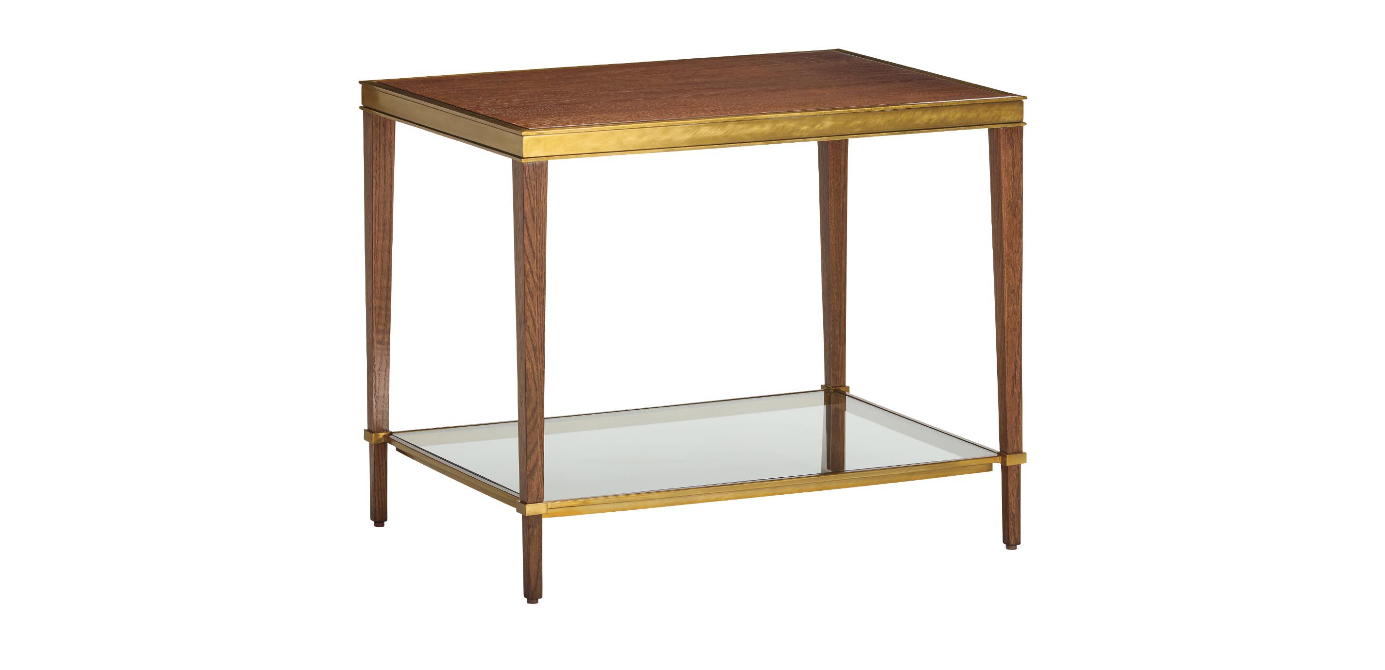 Nadia End Table wth Lower Tempered Glass Shelf | Ethan Allen
