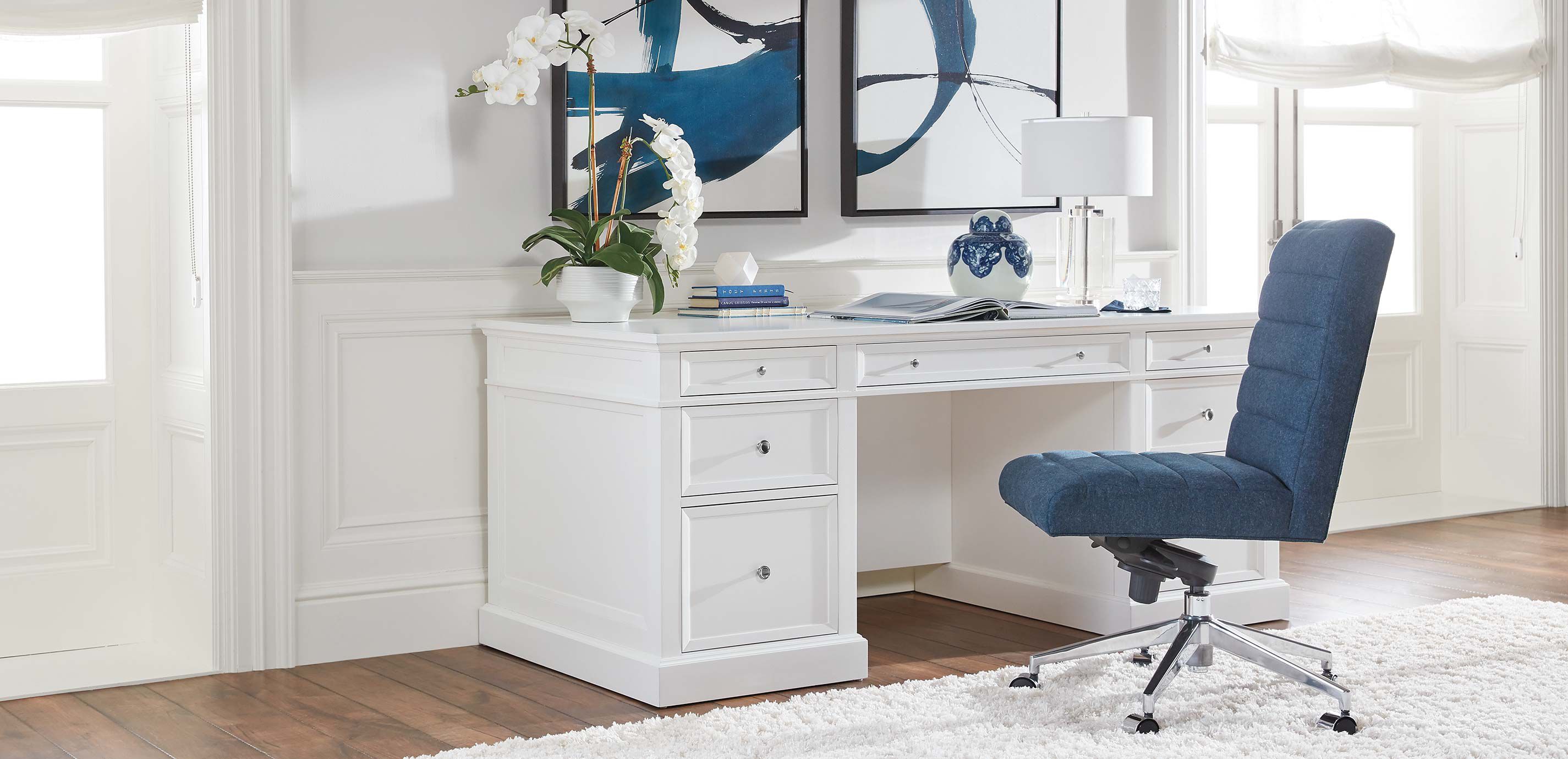Continental Double Pedestal Desk | Pedestal Desk | Ethan Allen Continental Double Pedestal Desk | Pedestal Desk | Ethan Allen