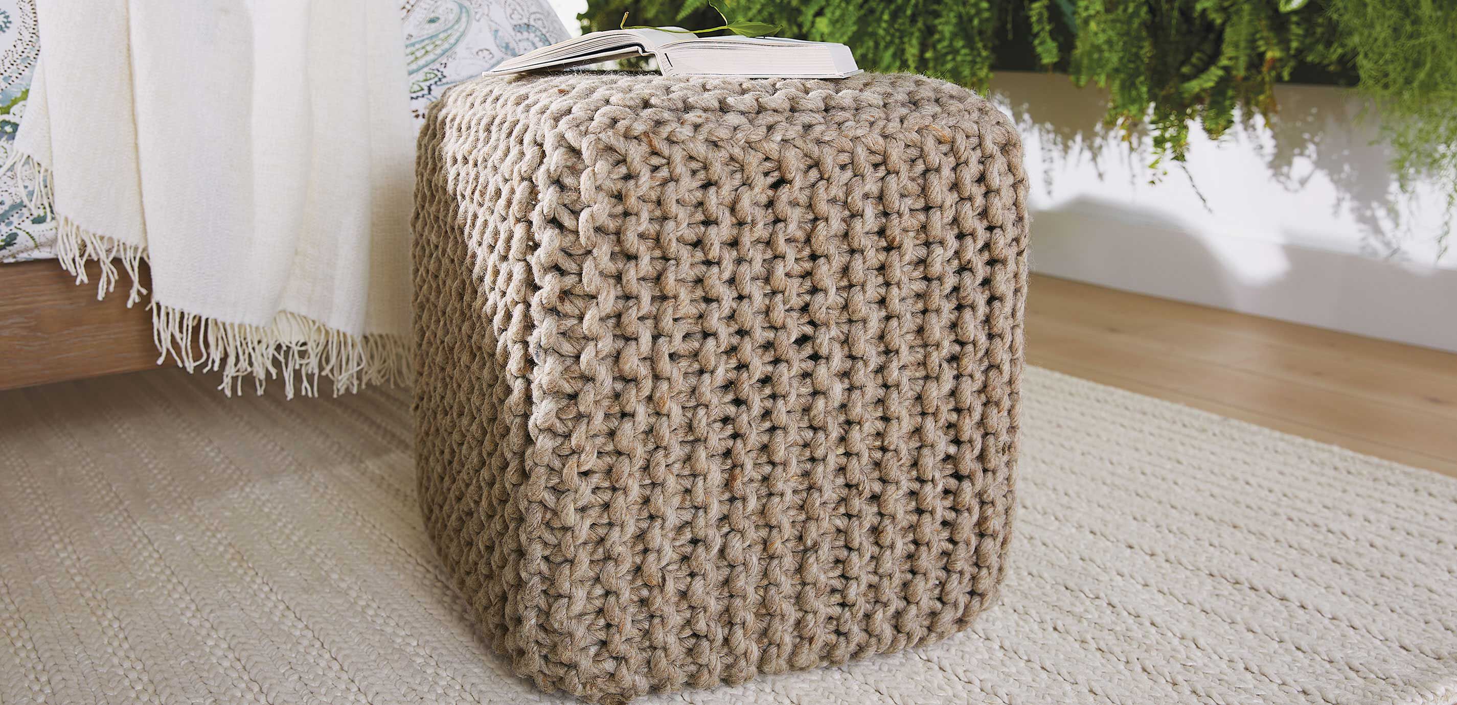 Ethan allen pouf new arrivals