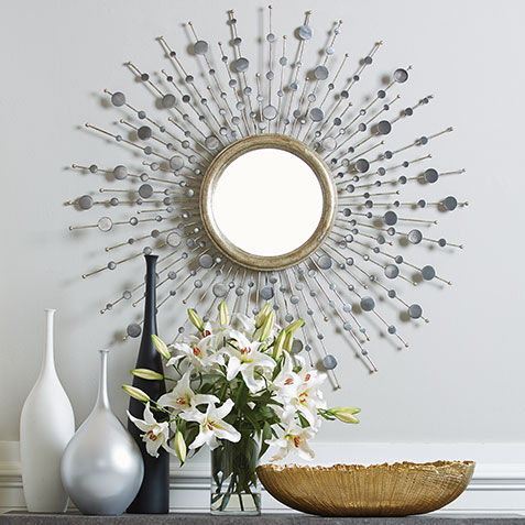 Silver Toned Soleil Mirror Product Tile Hover Image 074080