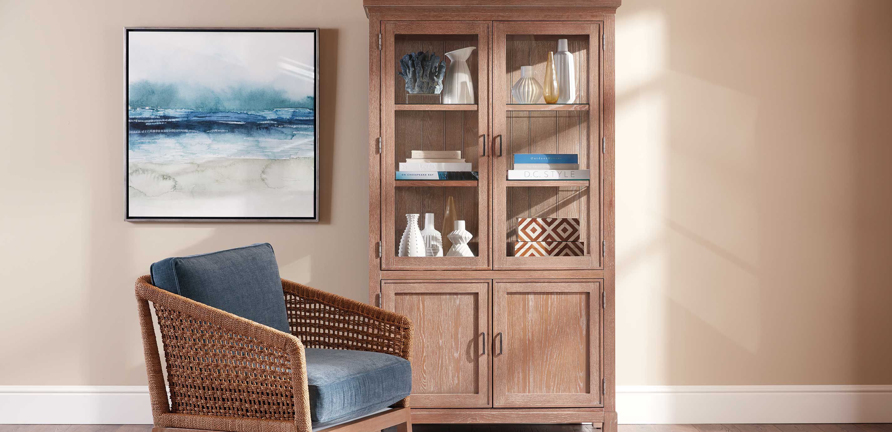 Tall store dish cabinet