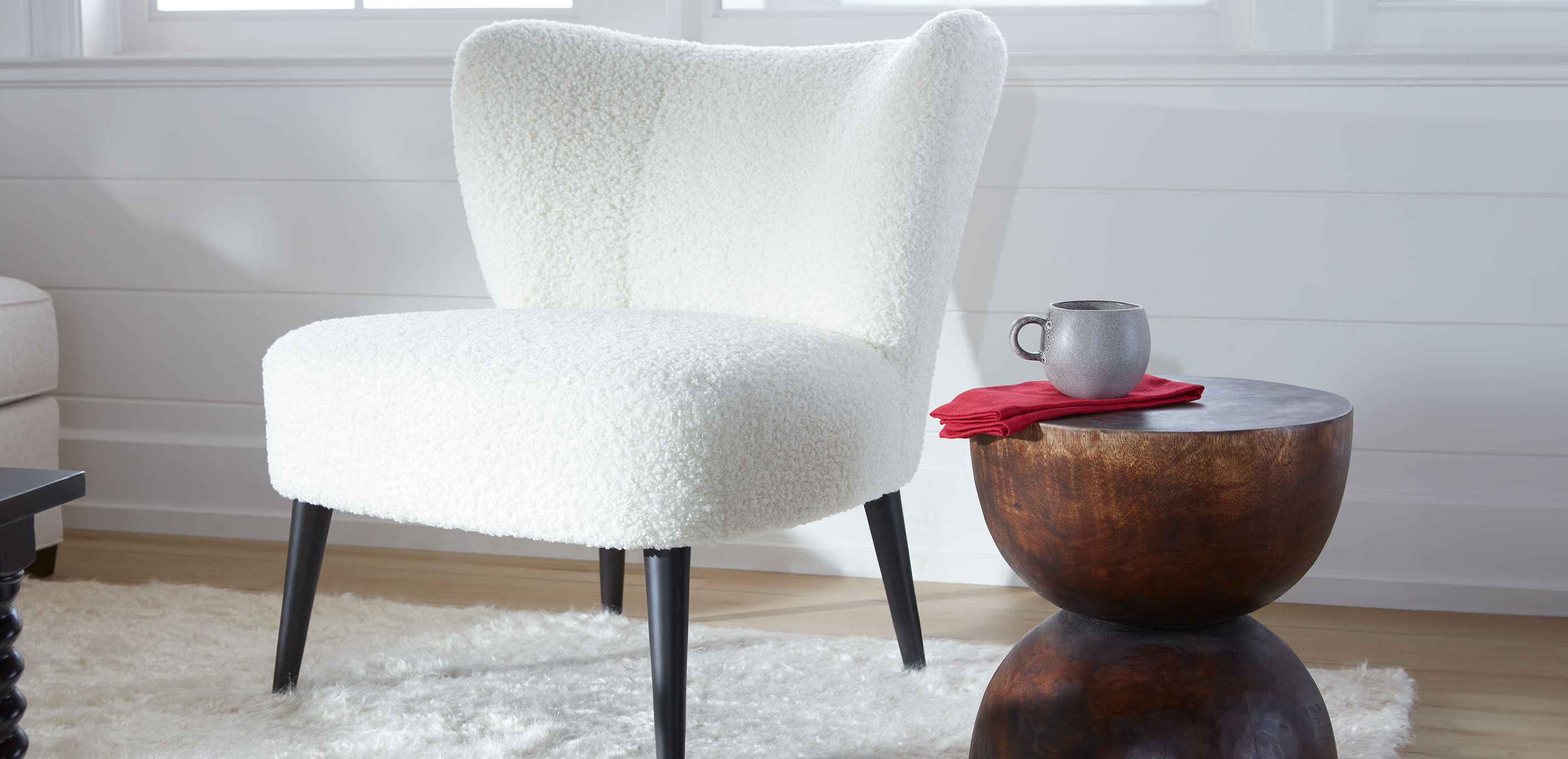 Grey sherpa chair best sale