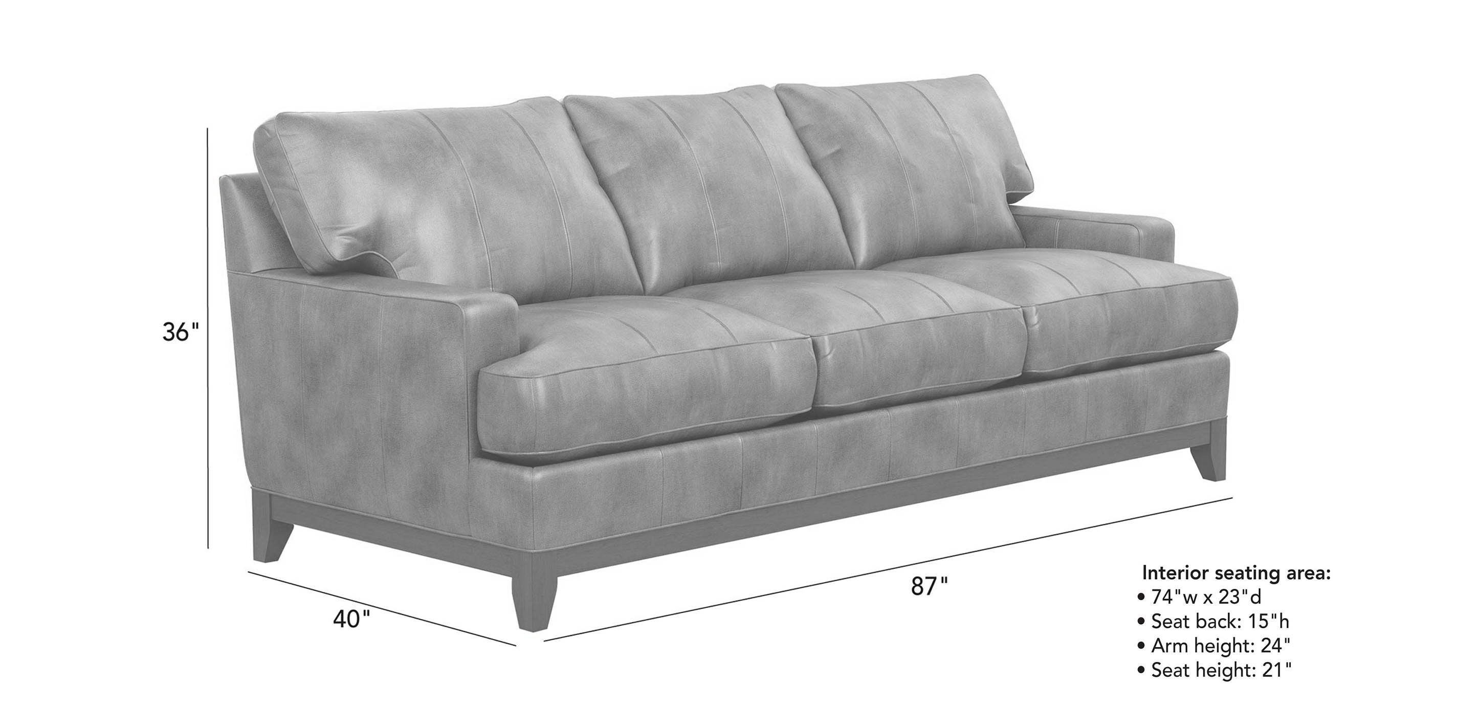 Ethan allen leather outlet couch