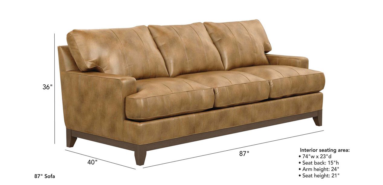 Arcata Leather Three Seat Sofa Ethan, Ethan Allen Leather Couch Care