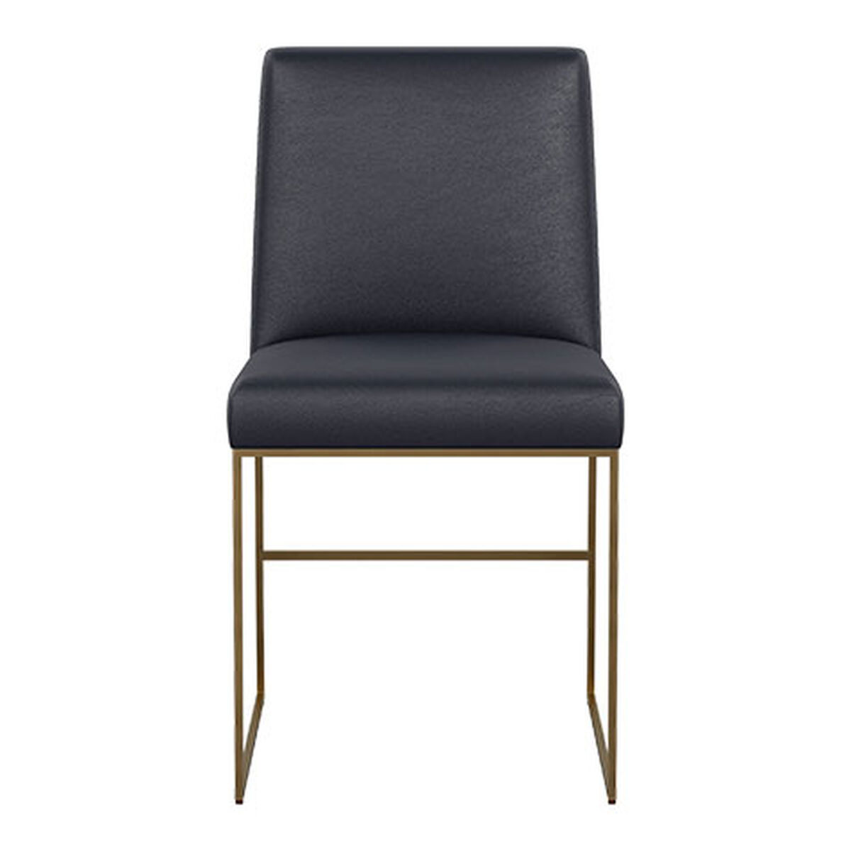 Jewel Metal Base Leather Dining Chair