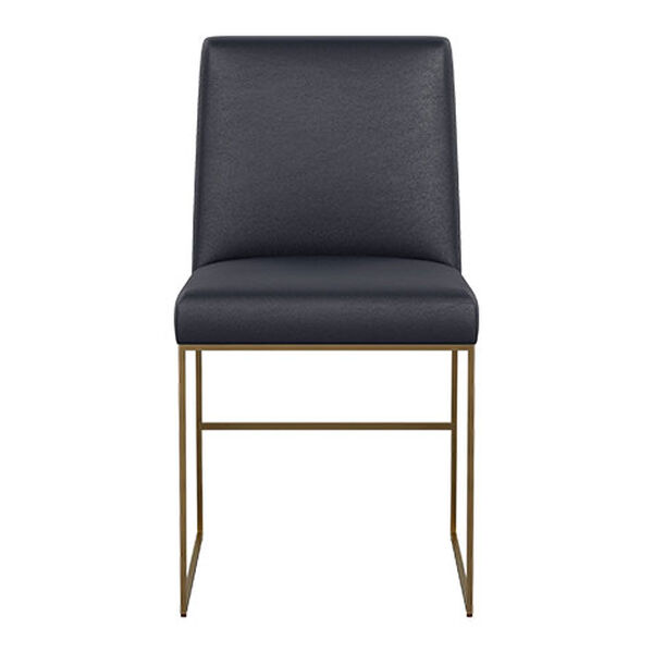 Jewel Metal Base Leather Dining Chair