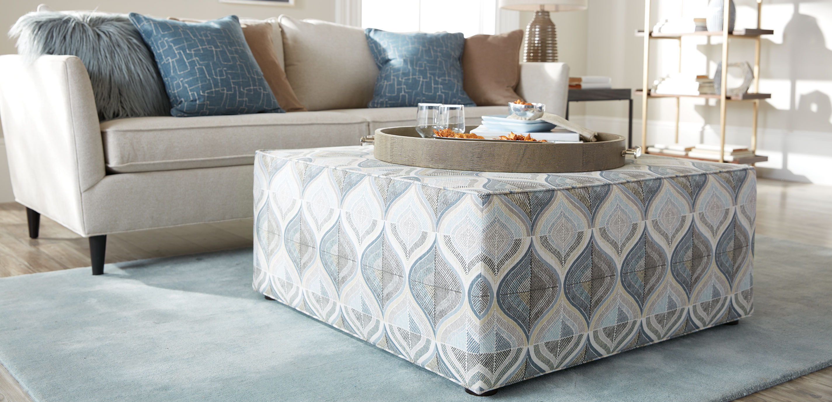 Carrah FlareArm Sofa with Smooth Back Ethan Allen