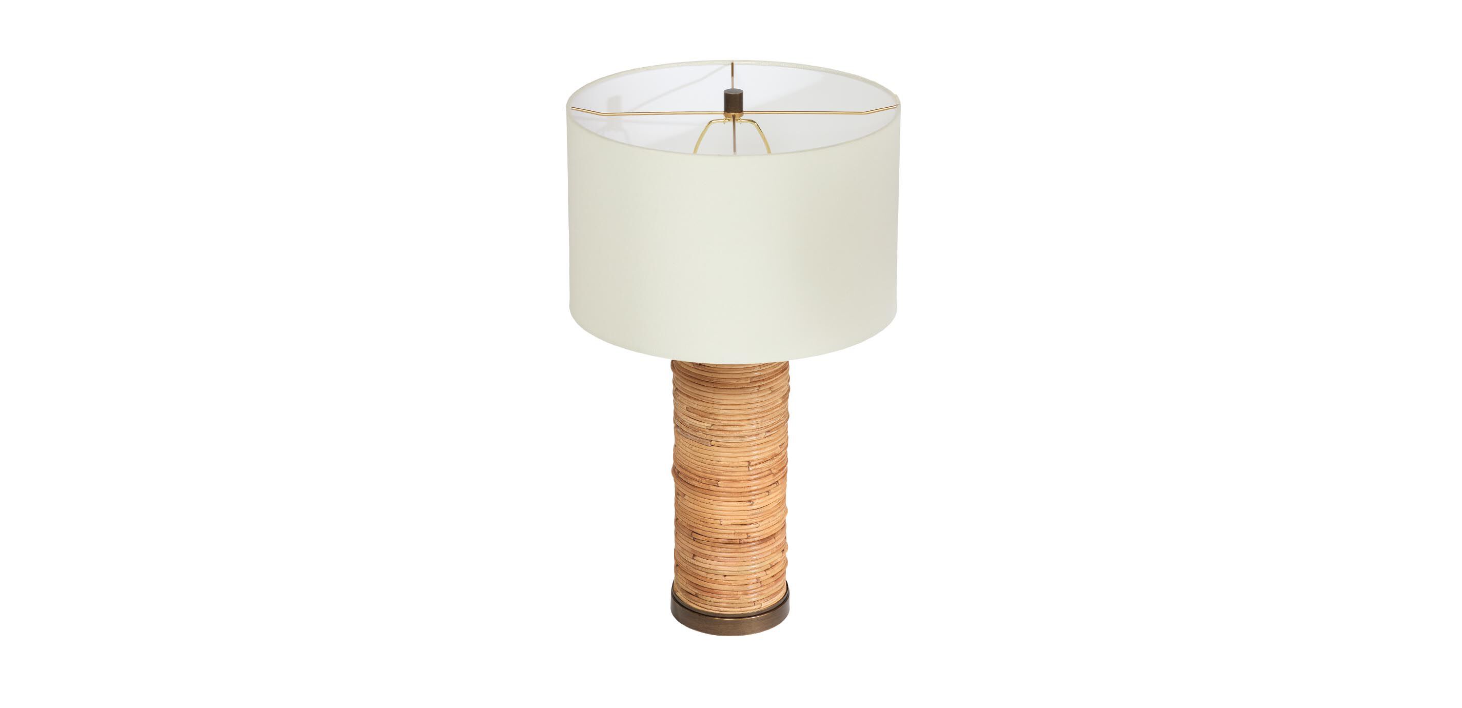 Marlie Rattan Column Table Lamp_2