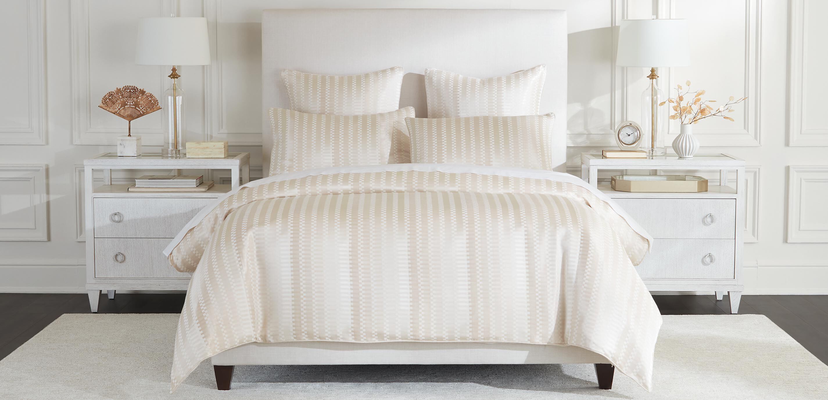 Checkerboard Jacquard Duvet Cover Set