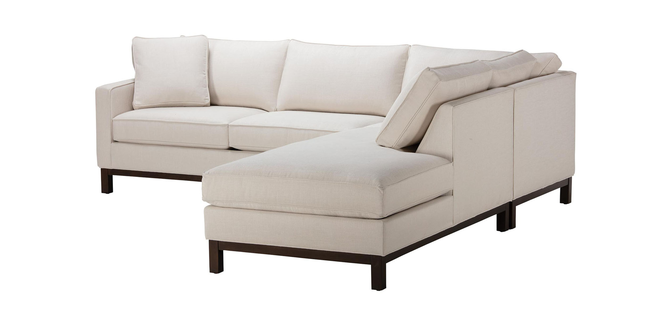Melrose Too ThreePiece Open End Sectional Ethan Allen