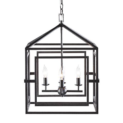 Killian Black Lantern Pendant Light image