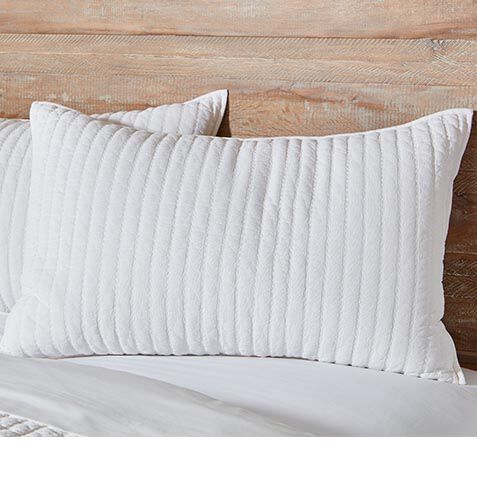 Garment-Dyed Quilted Sham with Channel Stitch image