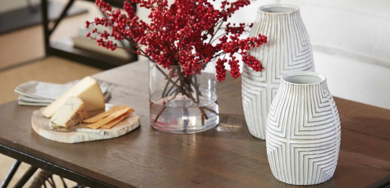 Aztec White Vase| Decorative Accents | Ethan Allen