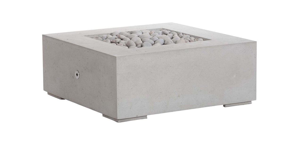 Square Concrete Fire Table—Natural Gas or Propane Ethan Allen