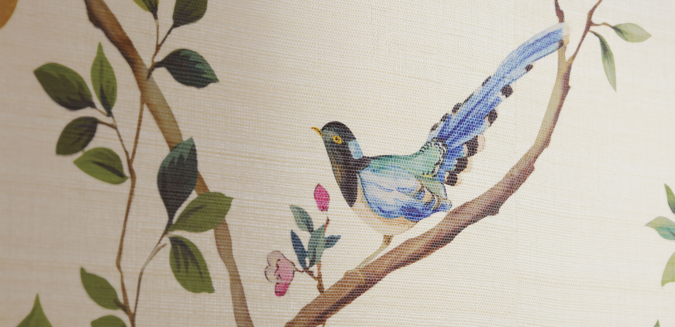 Blossom Chinoiserie Wall Mural on Grasscloth_3