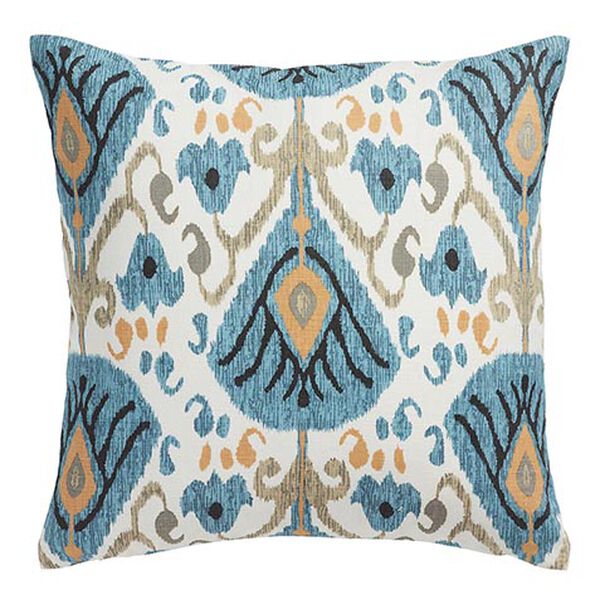 Blue Ikat Printed Pillow