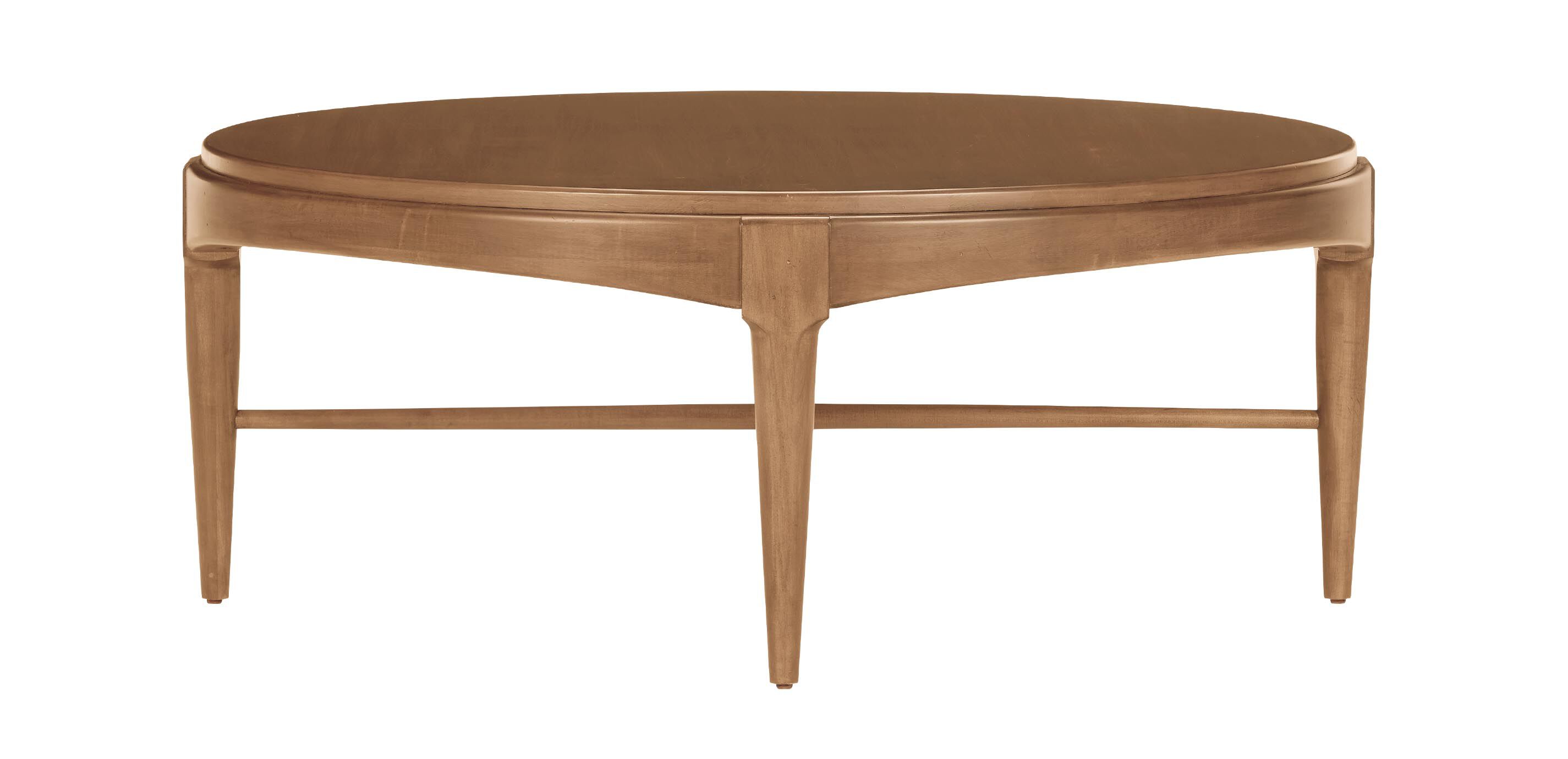 Draper Round Wood Midcentury Coffee Table