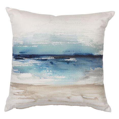 Blue Watercolor Outdoor Pillow image