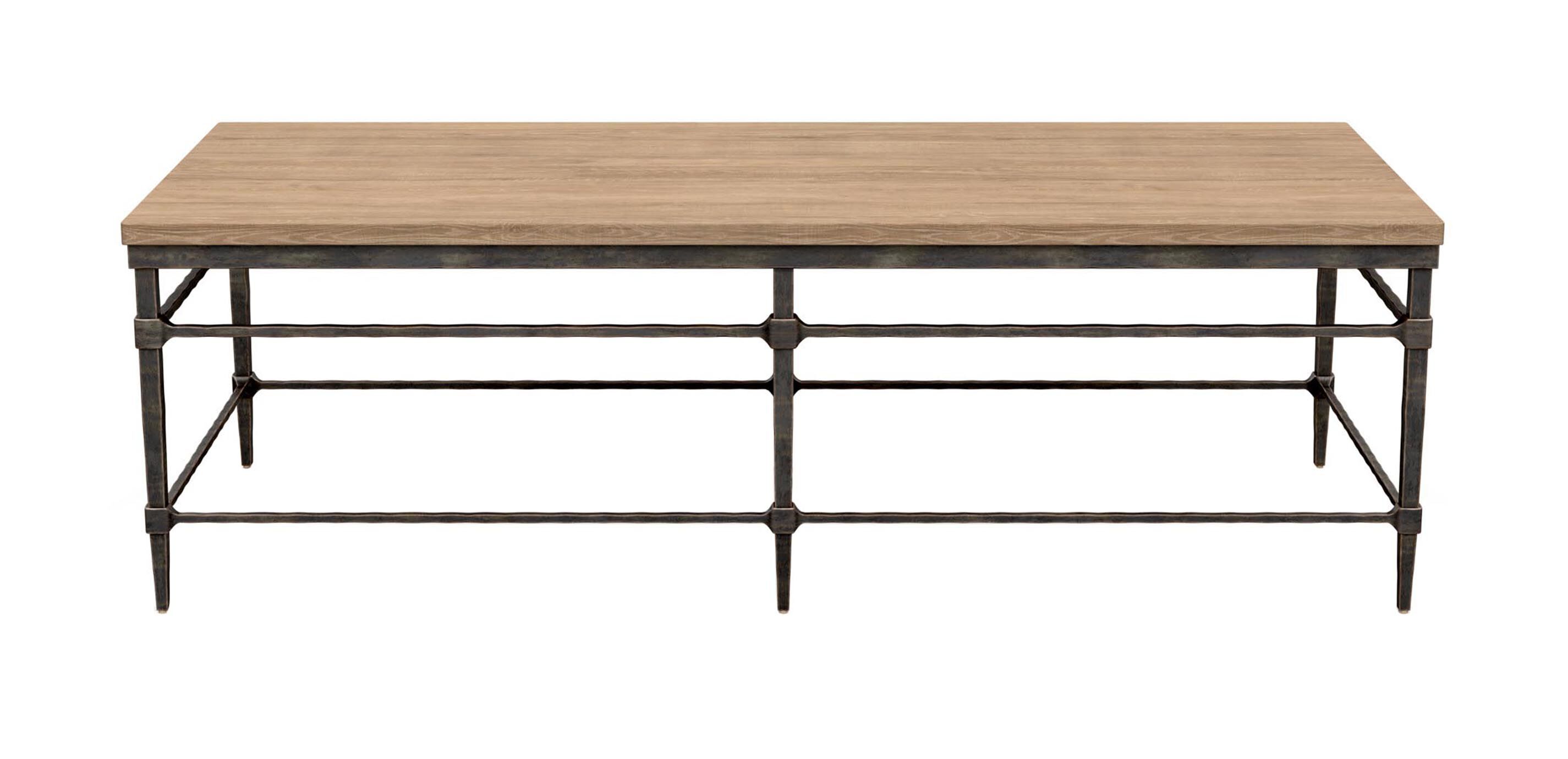 Vida Rectangular Wood-Top Coffee Table