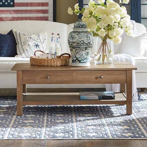 small light wood coffee table