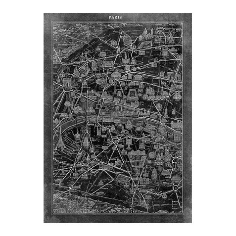 Paris Map I Black image