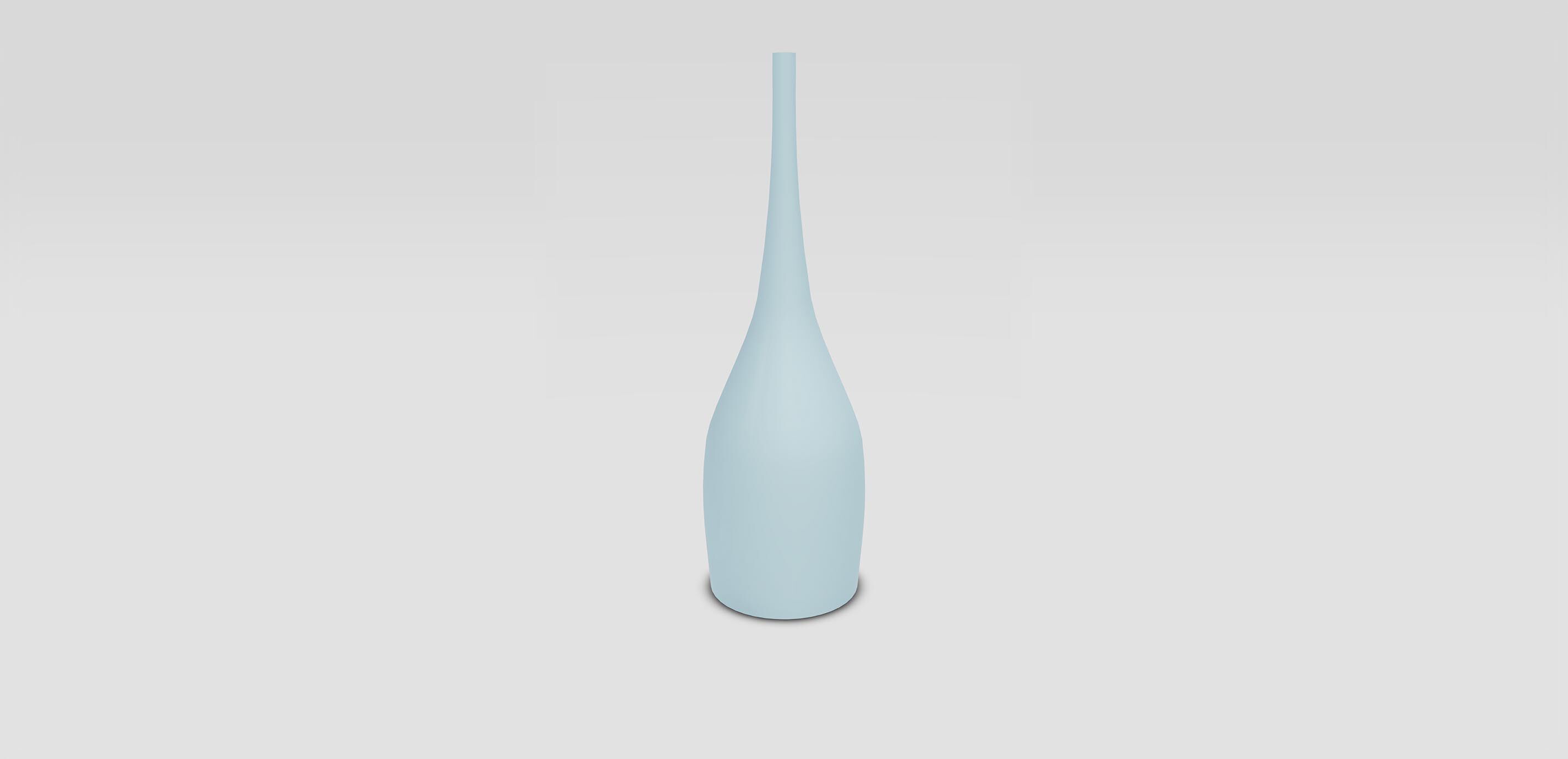 Blue Glass Goddess Vase 1