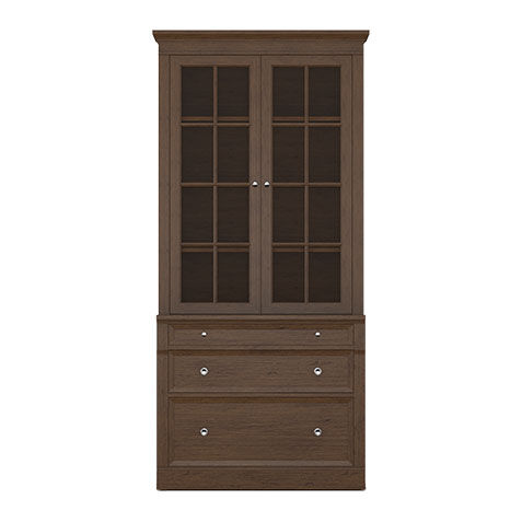 Continental File Bookcase, Glass Doors image