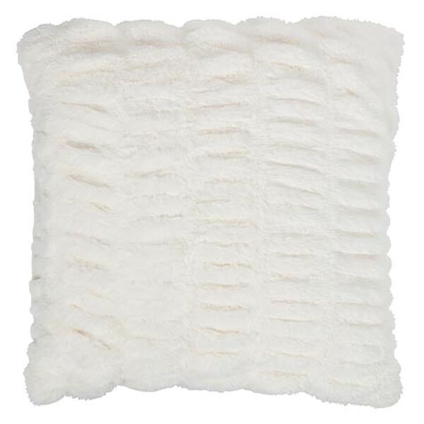 Ruched Faux Fur Pillow